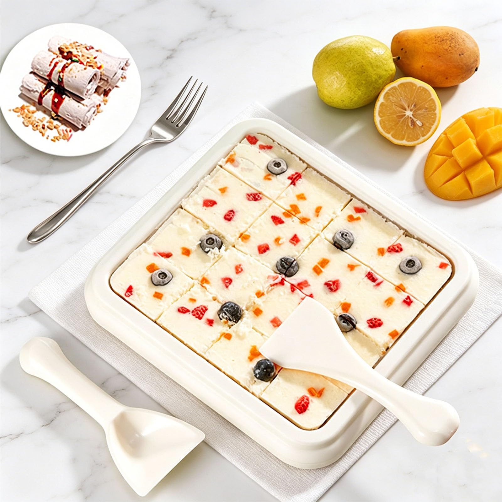 Máquina Para Hacer Helado Instantáneo, De Acero Inoxidable, Con 2 Espátulas Y Sistema De Circulación De Frío, Ideal Para Helado Suave, Gelato Y Yogur Helado