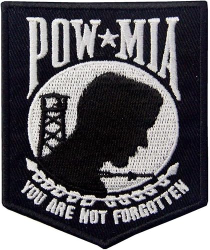 POW MIA - Parche bordado con texto en inglés "You are Not Forgotten", apliques para planchar y coser en emblema