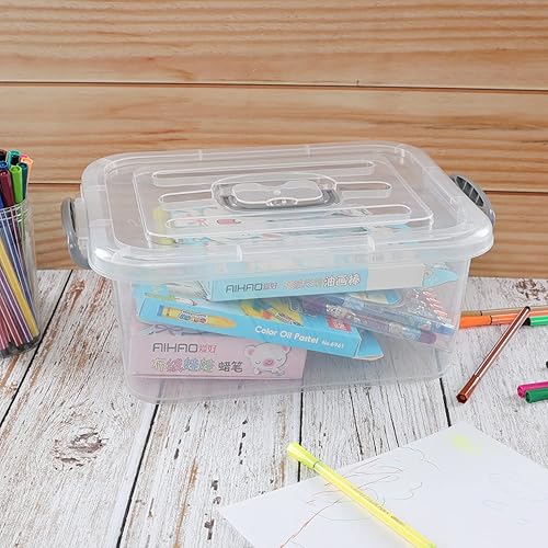 Miniatura 4 de Cajas de almacenamiento transparentes con tapas, contenedores de almacenamiento de 8 litros, juego de 2