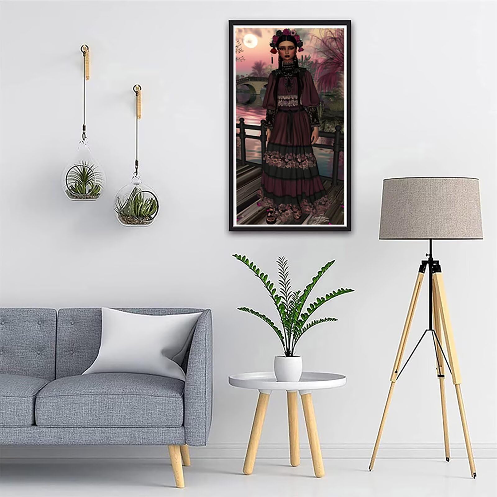 Dipingere con i Numeri Adulti Donna, Dipingere con i Numeri Paesaggio, Fai da te Paint by Numbers per Principianti, Hobby Creativi Adulti, Painting by Numbers per Decorazioni Casa 100x200cm 4-7319