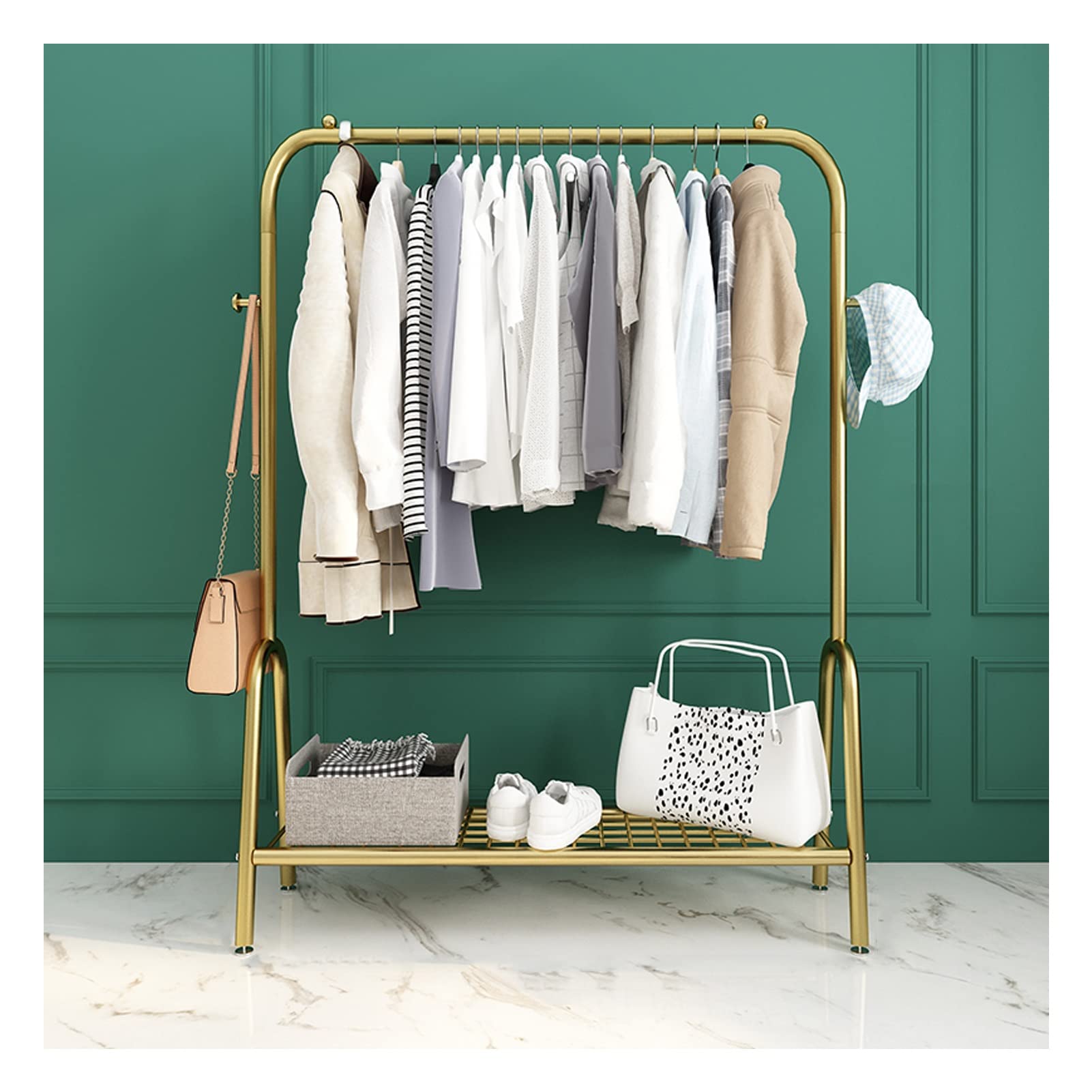 Porte-vêtements simple pour entrée et chambre à coucher cintre autoportant 120cm