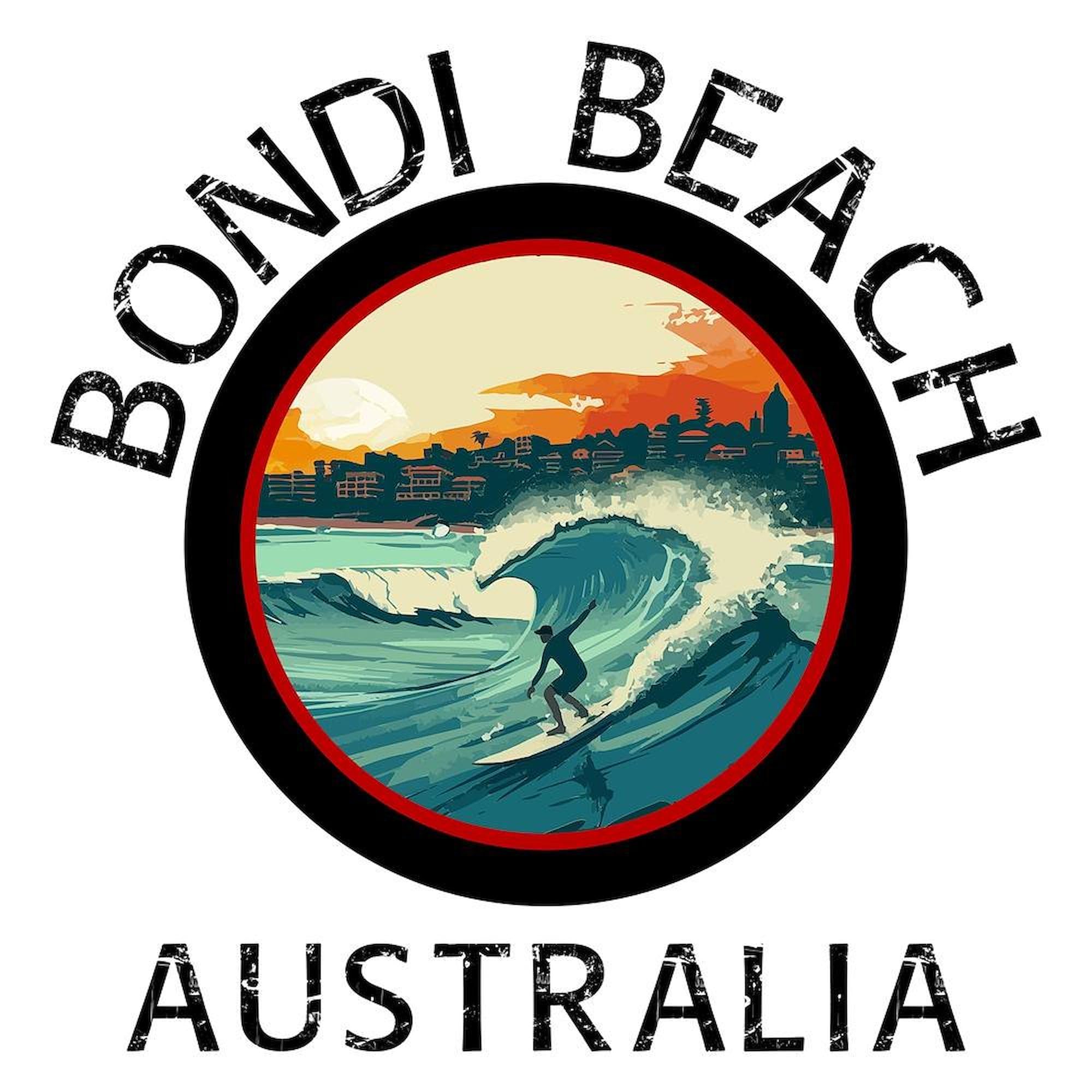CafePress Bondi Beach Australia (with Black Lettering) Twin Duvet Cover, Printed Comforter Cover, Unique Bedding,
