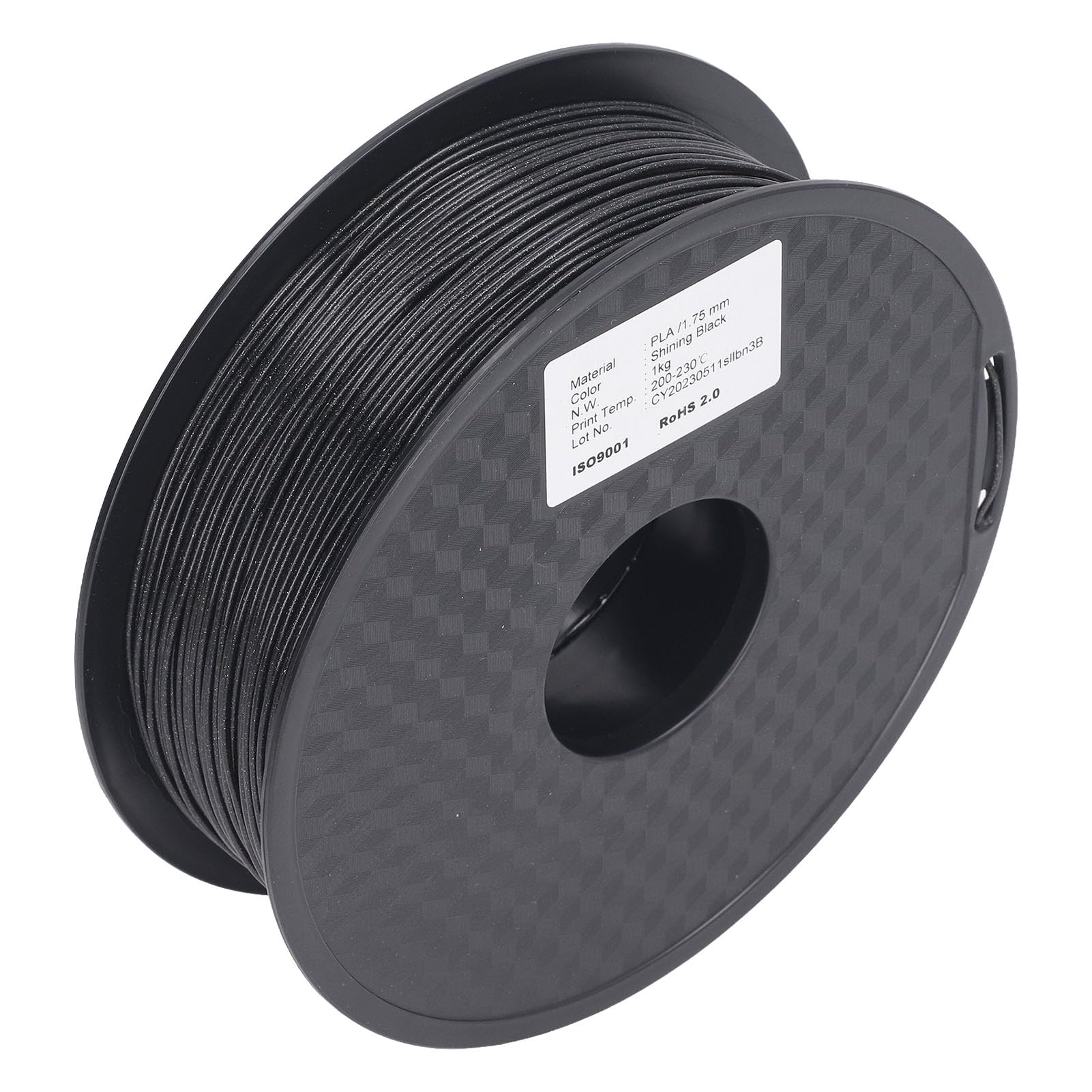 Filament do drukarki 3D PLA materiały eksploatacyjne do druku 3D miękki błyszczący czarny starannie nawinięty 1,75 mm do modelowania DIY Crafting