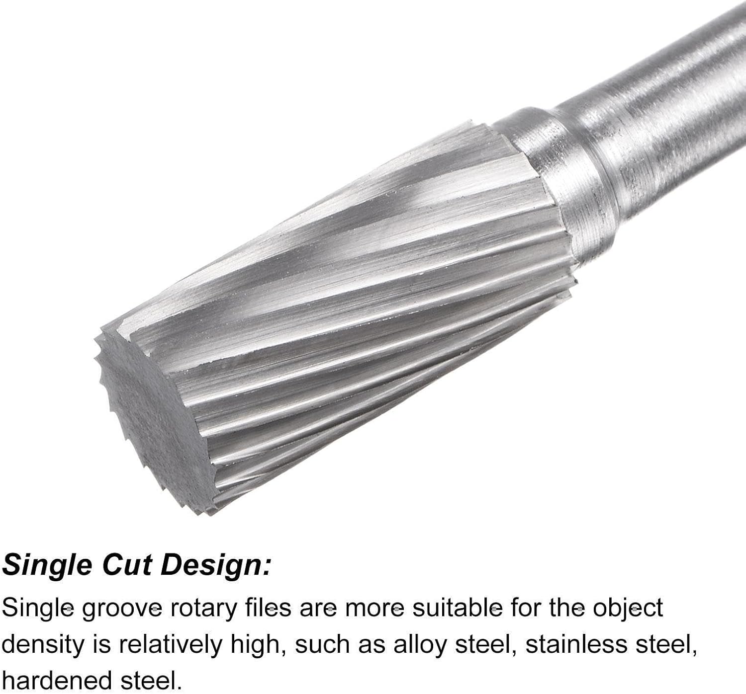 Toolparts And Accessories 10mm X 150mm 6mm Shank Single Cut Cylinder Carbide Tip Rotary Files (#CN#130824-03163)