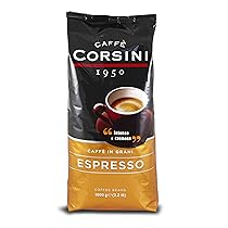 Caffè Corsini – Caffè in Grani Espresso, Miscela dal Gusto Intenso e Cremoso, 1 Kg