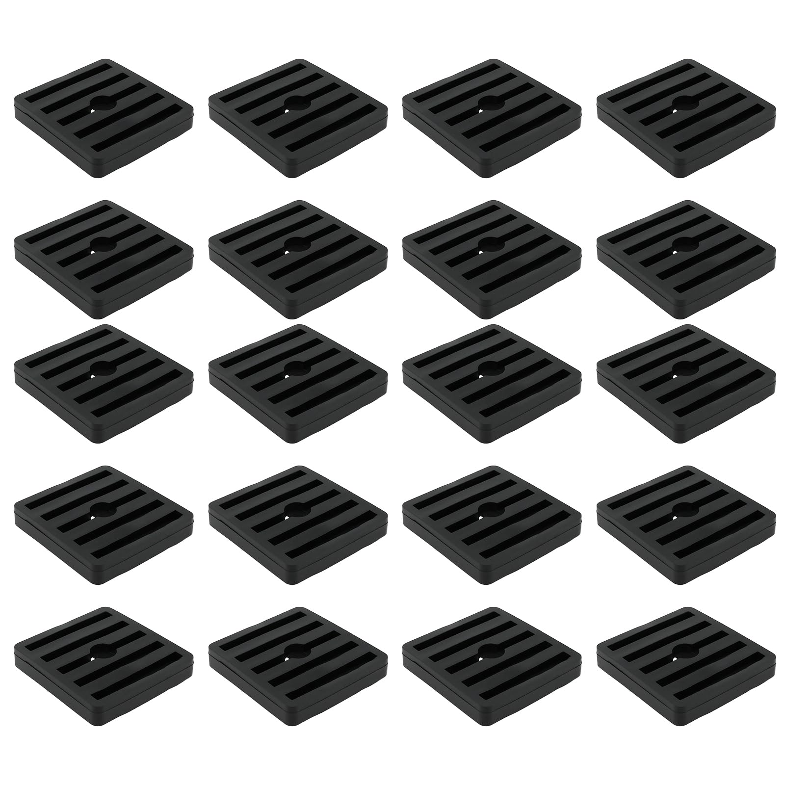 Yinettech 20Pcs Air Conditioner Rubber Vibration Dampers 47X47x8mm For Outdoor Split Air Conditioner Condenser