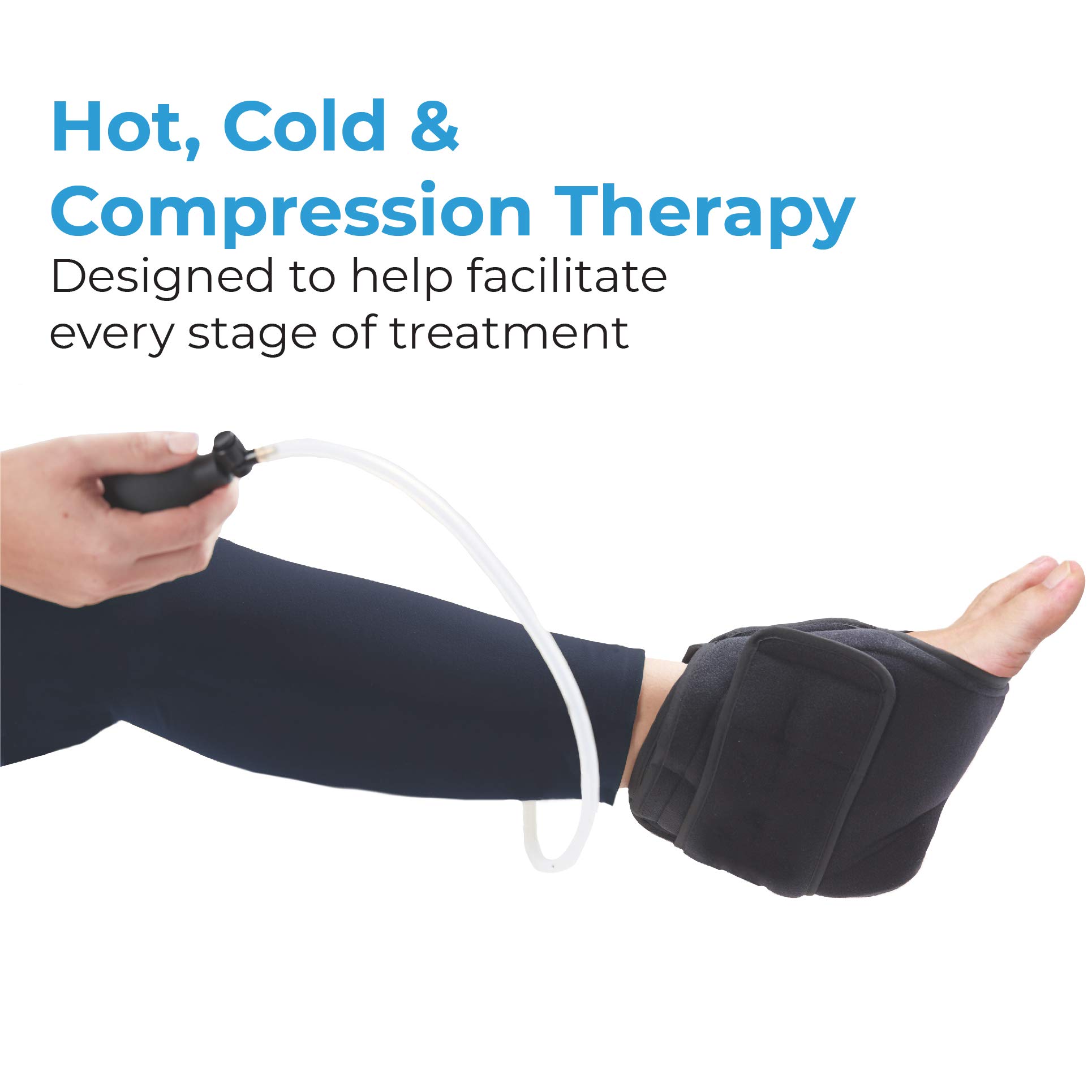 Vive Ankle Ice Pack Wrap Foot Cold / Hot Compression Brace Adjustable Freeze Support For