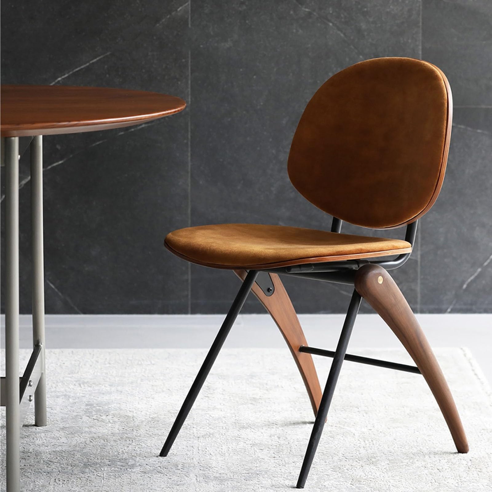 Chaises de Salle à Manger de Ferme Chaises de Salle à Manger, chaises rembourrées, Cuisine élégantes, d'appoint sans accoudoirs for Salon et Chambre Coucher(Beige)