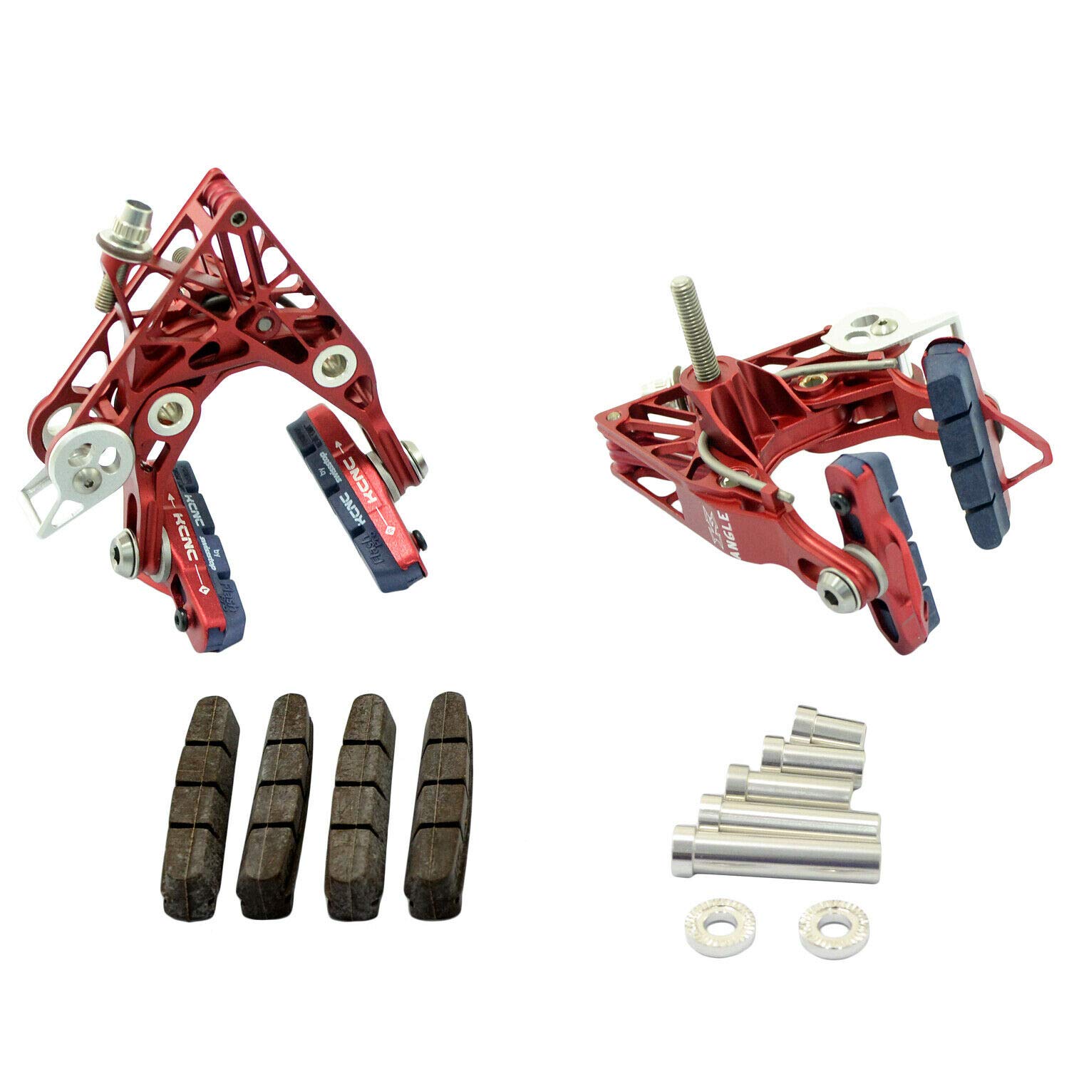 Amazon | KCNC CB3 Road ANGLE Brake Set (Front + Rear), Red
