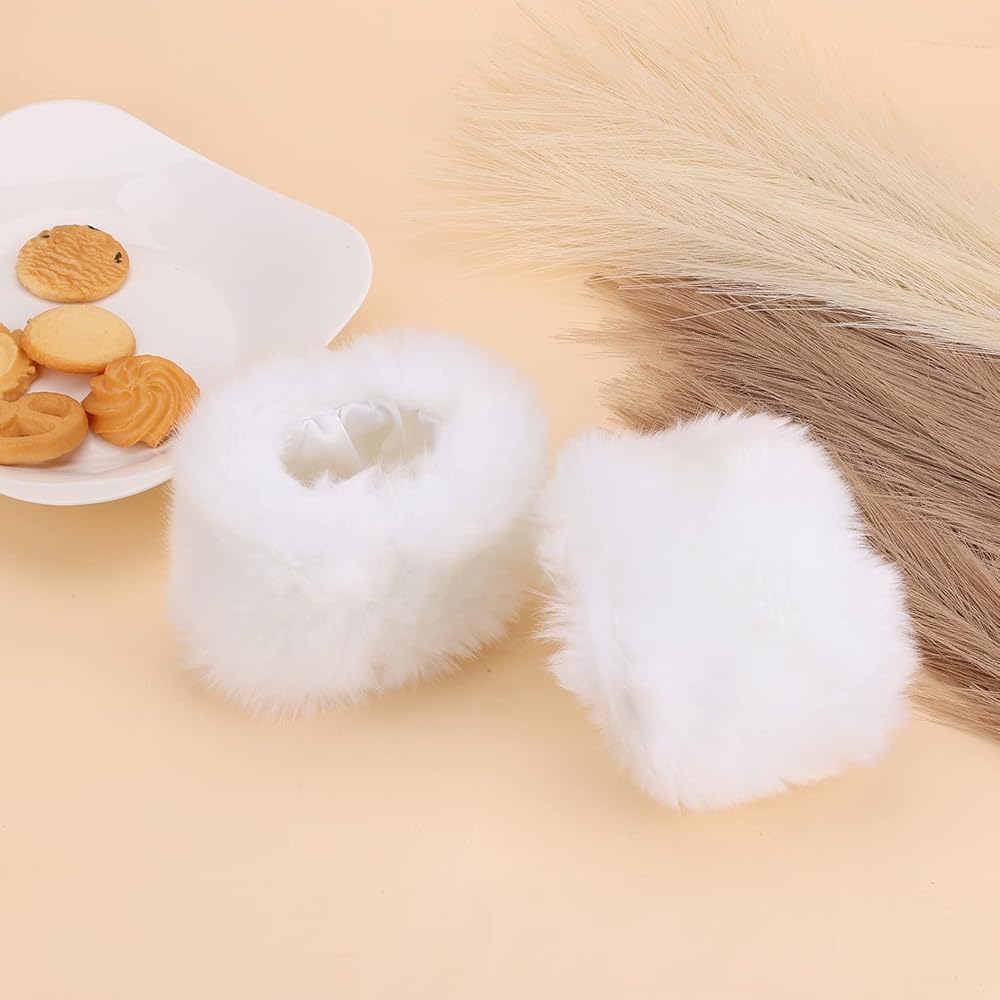 小物 Fluffy Arm Warmer HUSSATOP Plush Faux Fur Arm Warmers Fingerless Gloves Fluffy