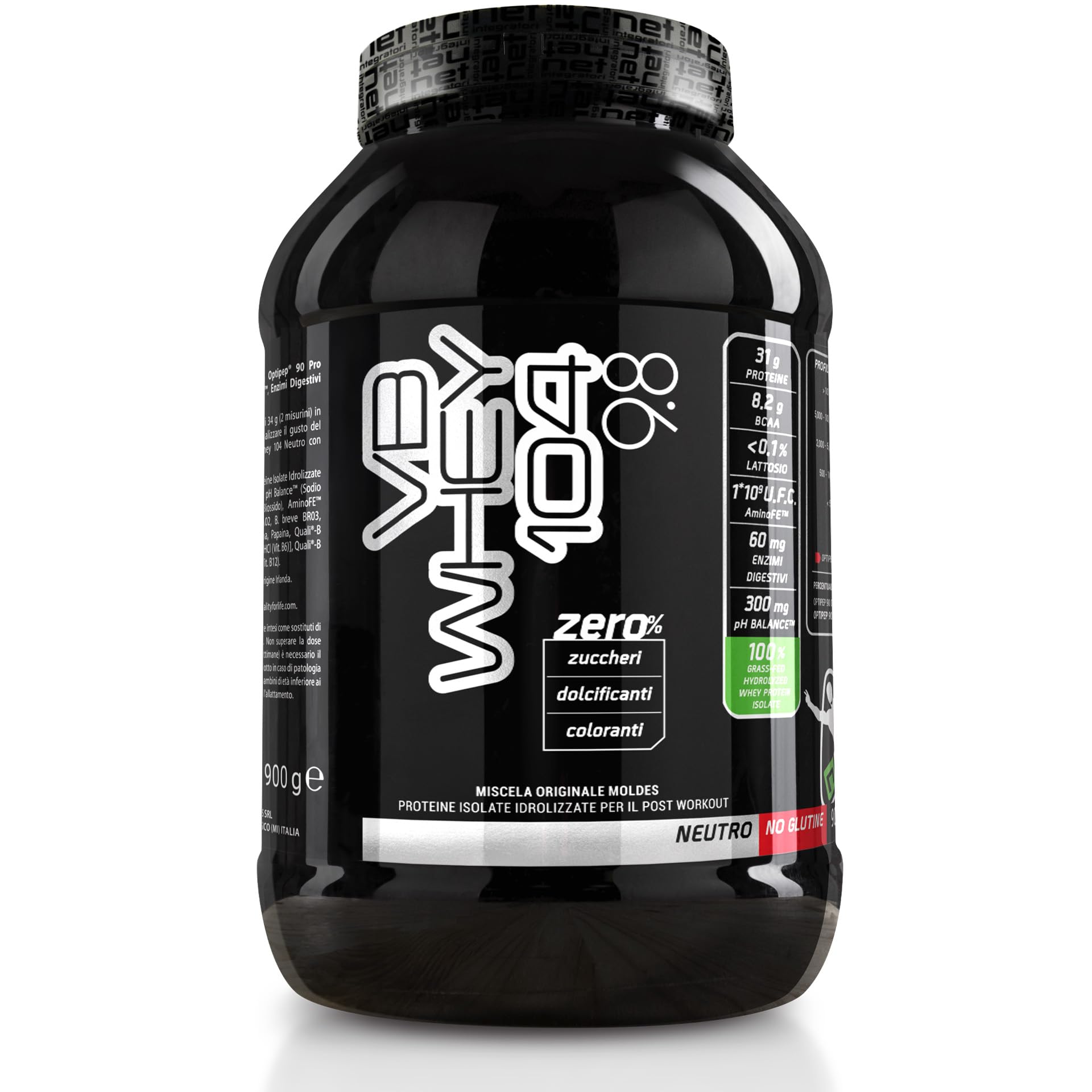 VB WHEY 104 CON OPTIPEP - Proteine Isolate Idrolizzate per via enzimatica - Gusto Cioccolato (1980 grammi)