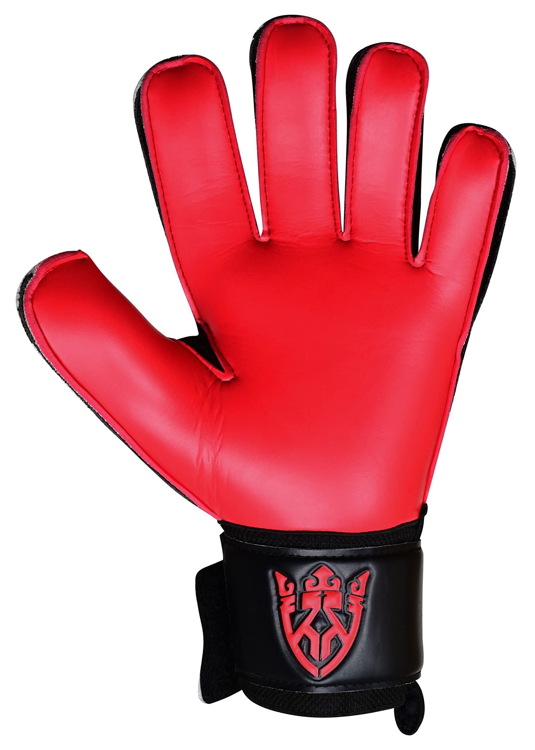 Keeperking - Guanti da portiere per bambini, ragazzi, adulti, senza salva dita, 4 mm, durevoli, in lattice, unisex