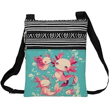 Cartoon Axolotls Printed Small Ethnic Crossbody Bag -2
