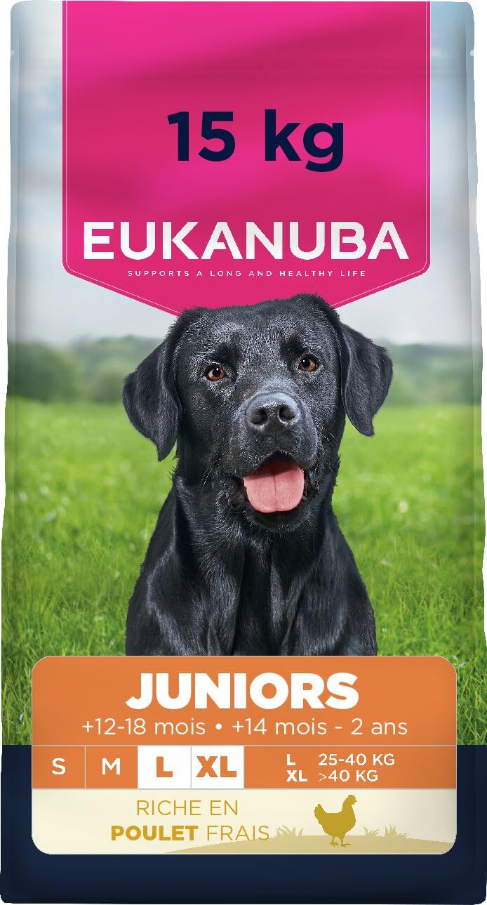 EUKANUBA Life Care Junior Grande Race Poulet Frais 15 kg