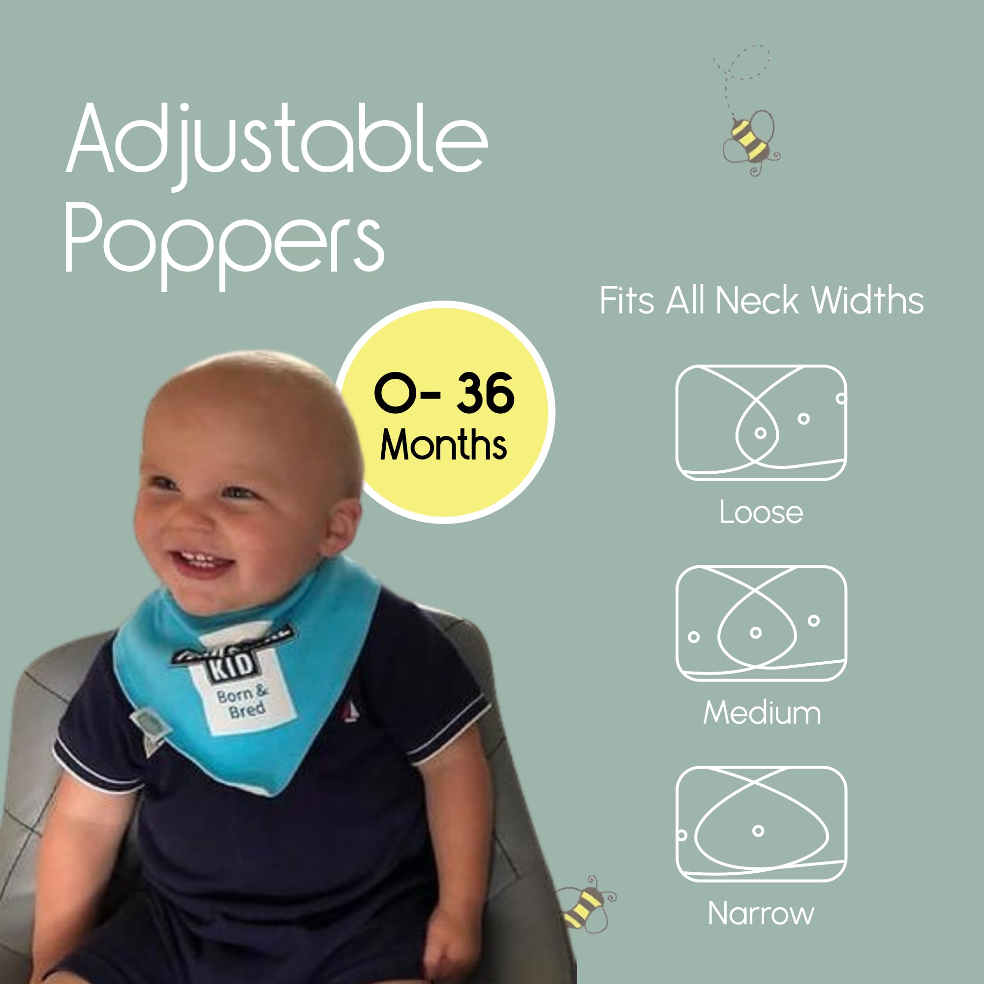 Bandana Dribble Bibs - Cotton Front Baby Bibs Newborn to 24 Months - Newborn Baby Gifts - Bibs For Comfortable Kids — view 83