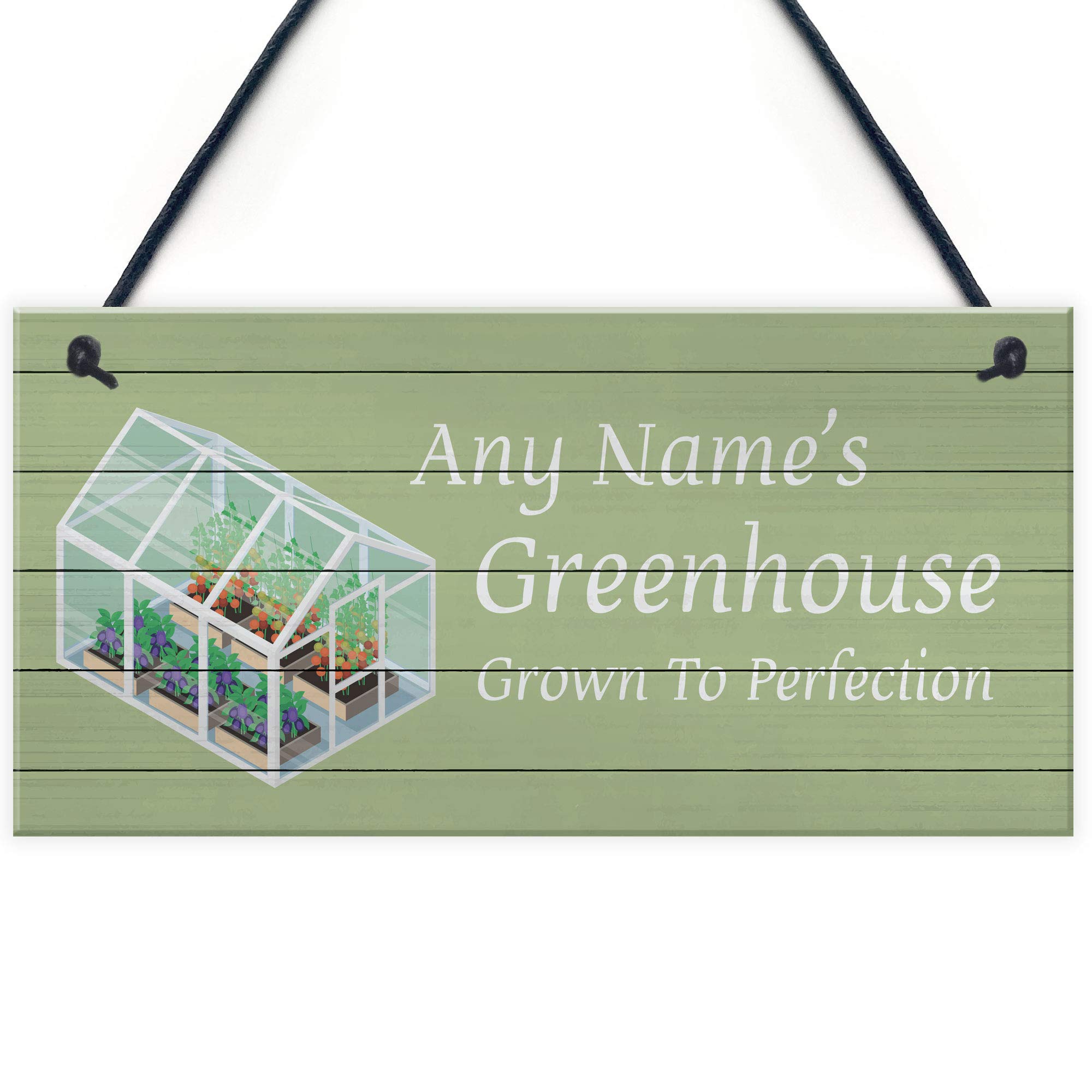 Novelty Greenhouse Sign PERSONALISED Garden Summerhouse Shed Sign Home Decor Gift