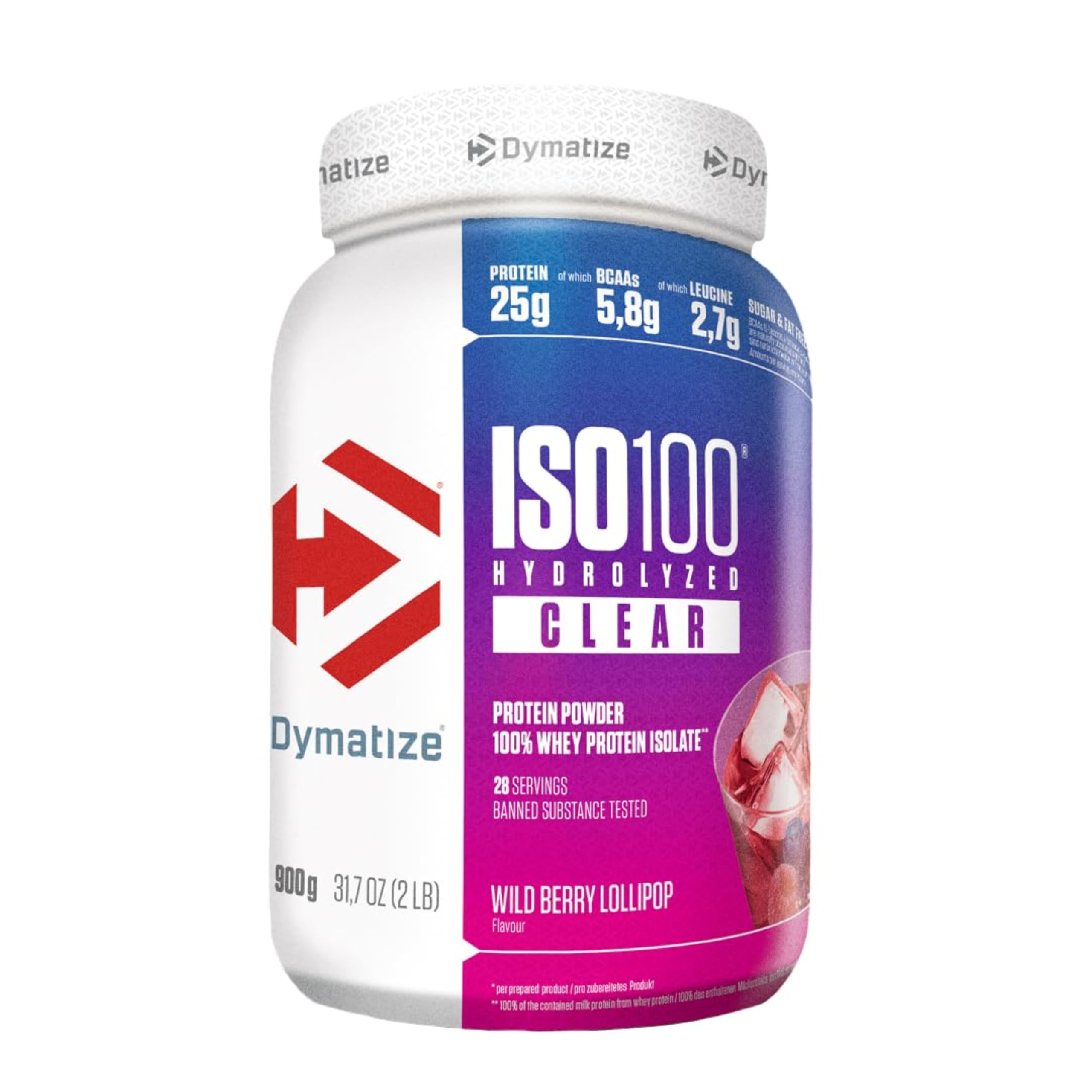 Dymatize Nutrition ISO100 Hydrolyzed Clear Whey Protein Isolate 900g 0826