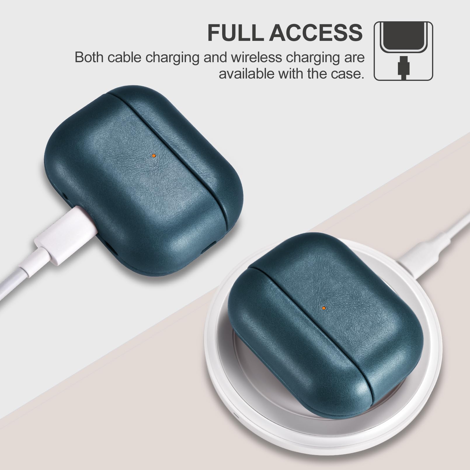 Apple AirPods 3（本体＋MagSafe充電ケース＋本革ケース） Amazon | Kasper Maison 本革 airpods pro ケース - Apple