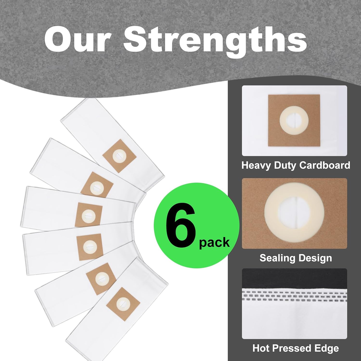 6 Pack Type Y HEPA Vacuum Bags Replacement for Hoover WindTunnel Upright Style Y, Z, YZ Vacuum Cleaners, 4010100Y Filter Bag,spring cleaning