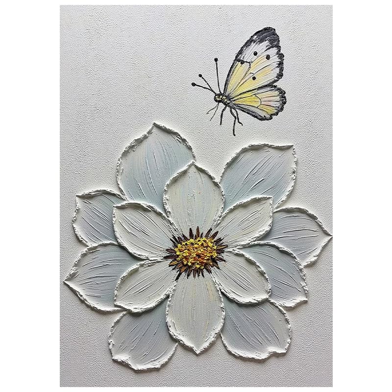Peintures à l'huile de fleurs sur toile pour illuminer un salon au mur blanc vide
