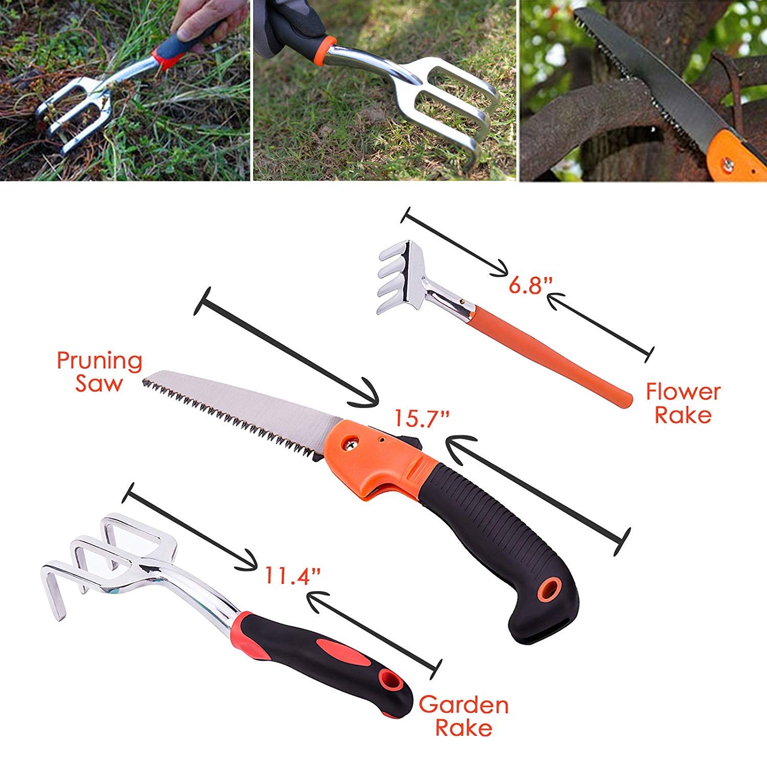 Ensemble d'outils de jardinage 12 pièces, outils de soins botaniques, avec valise, y compris couteau d'élagage, sécateur à la truelle, élagage, râteau de jardin - cadeau de jardinage