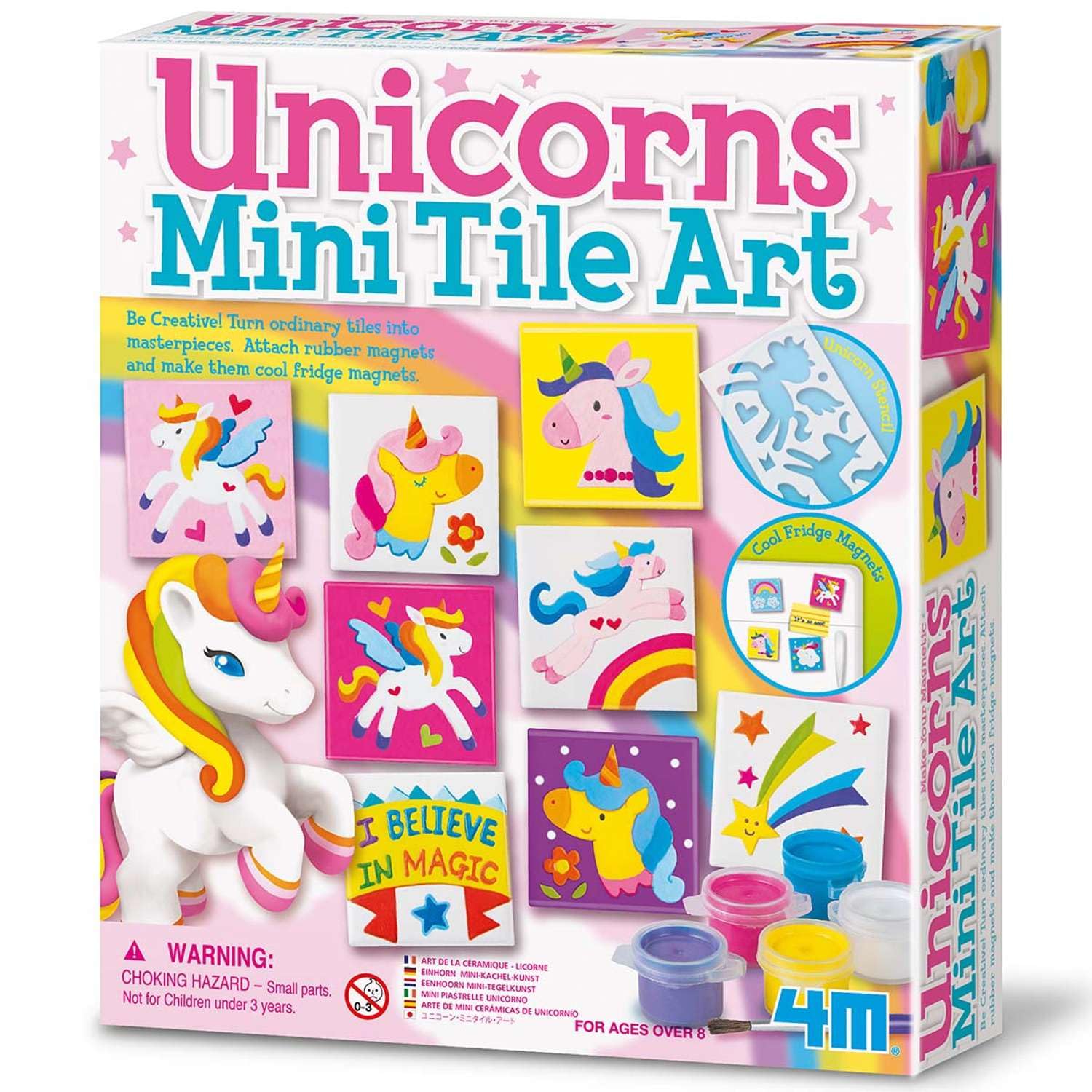 4M 404740 Unicorn Mini Tile Art, Multi, ND