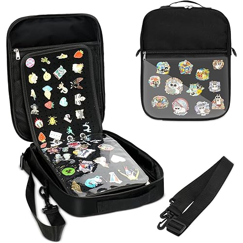 Anycosy Enamel Pin Display Bag Pins Storage Organizer 6 Page Collectible Pin Board Pin Display Case for Collectors Travel Brooch Display Bag for Sports Pins,Memorial Pins, Pin Display Case