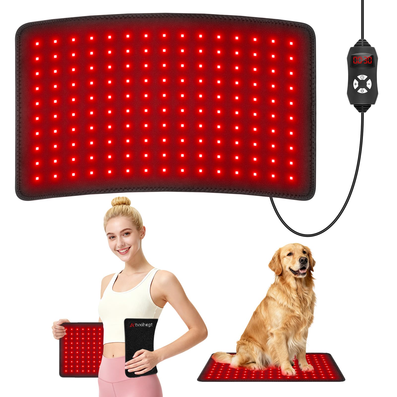 Photo 1 of Red Light Therapy for Body, 20" Large 660nm 850nm LED Near Infrared Redlight Therapy Pad Belt Wrap for Neck Knee Shoulder Back Stomach Muscle