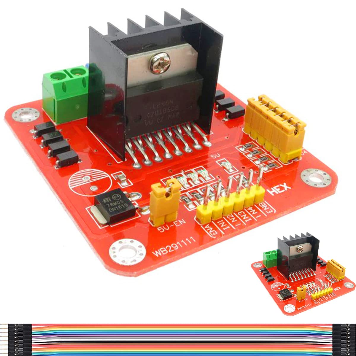 2x FONGKNOX L298N Motordriverboard + 4 DC-motoren + 4 Wielen + 60 Kabels – Compleet Pakket Voor Arduino Smart Cars