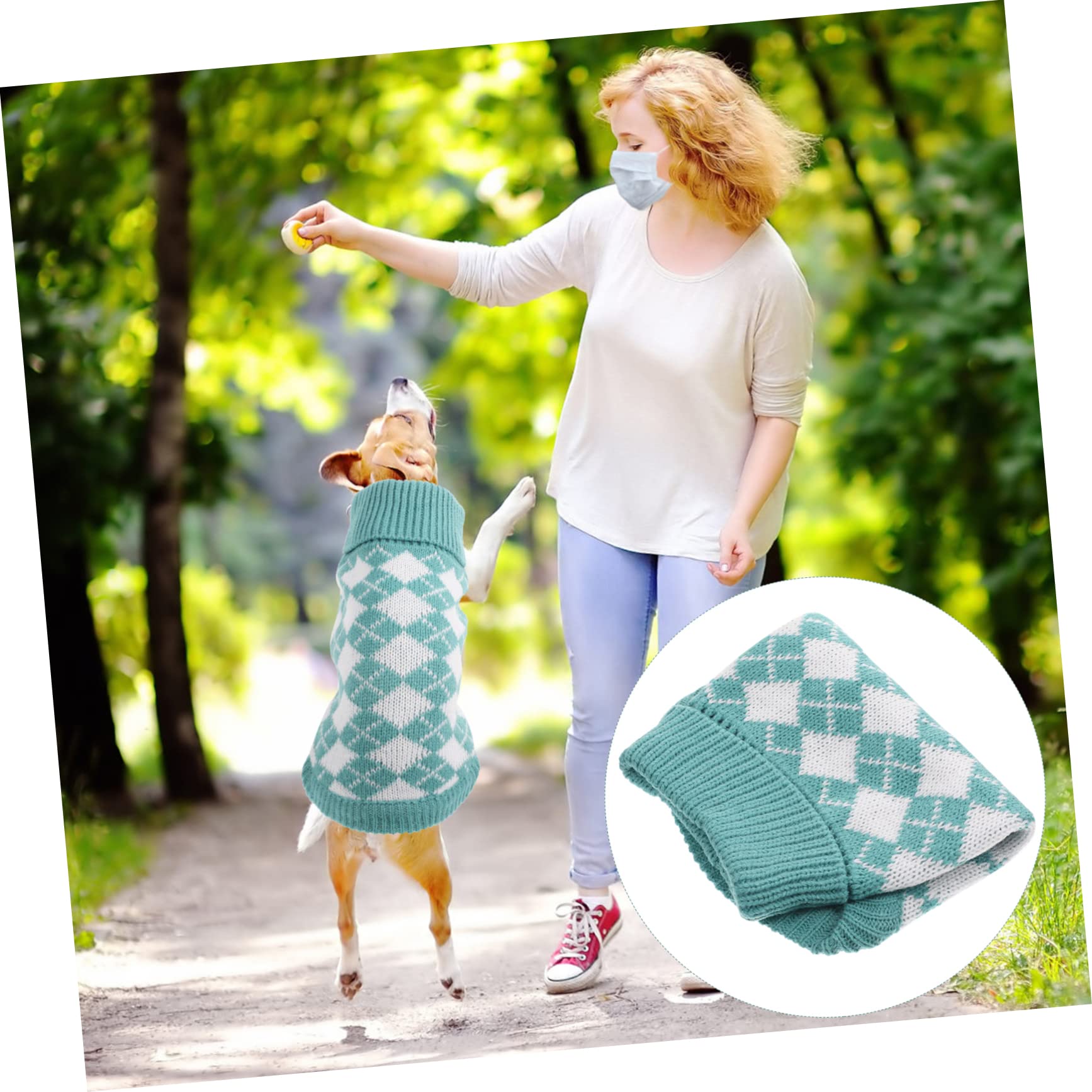 Sosoport 5pièces Pull pour Chien à Carreaux Vêtements Hiver pour Animaux De Compagnie Sweater Chaud Et Confortable pour Petits Et Chiens Look Adorable Et Stylé pour Animaux De Compagnie
