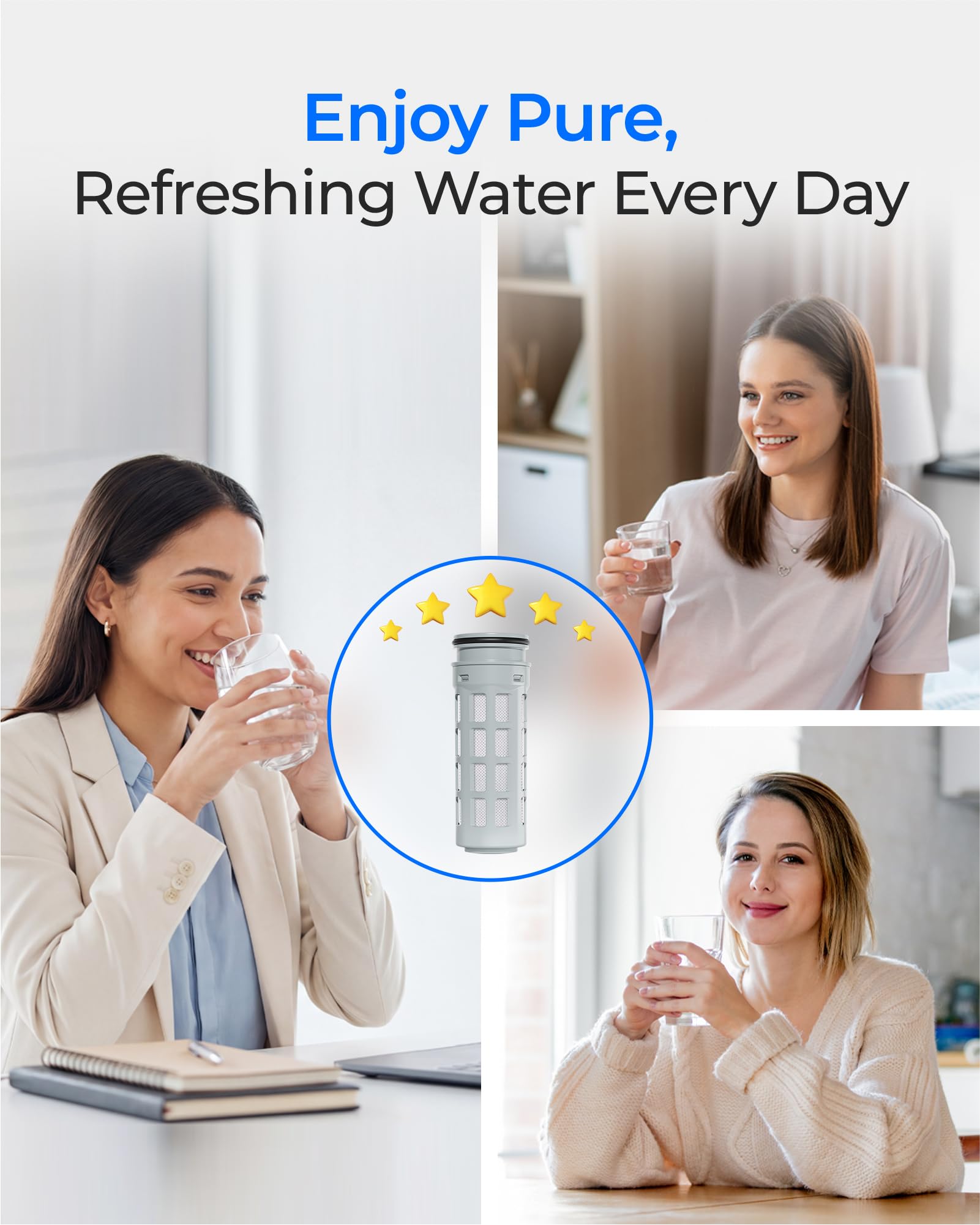 Waterdrop Replacement for Brita Stream Pitcher Water Filter Brita OB05 Filter Pitchers and Dispensers Pour Through Filters Upgraded — view 9