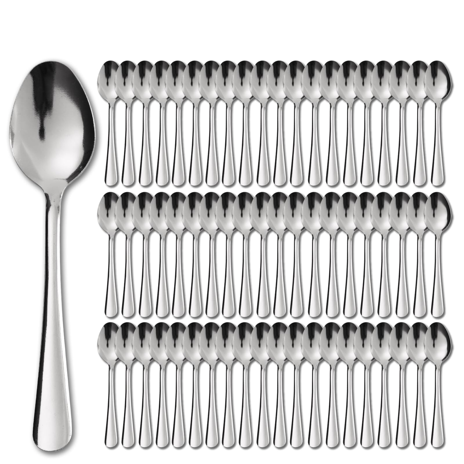 Windsor 96-Piece Set Stainless Steel Teaspoons, Tea Spoons