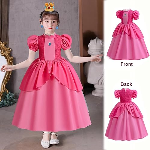 Miniatura 3 de Vestidos de princesa para niñas, disfraz de princesa, cosplay, fiesta de Halloween, accesorios de vestir, corona