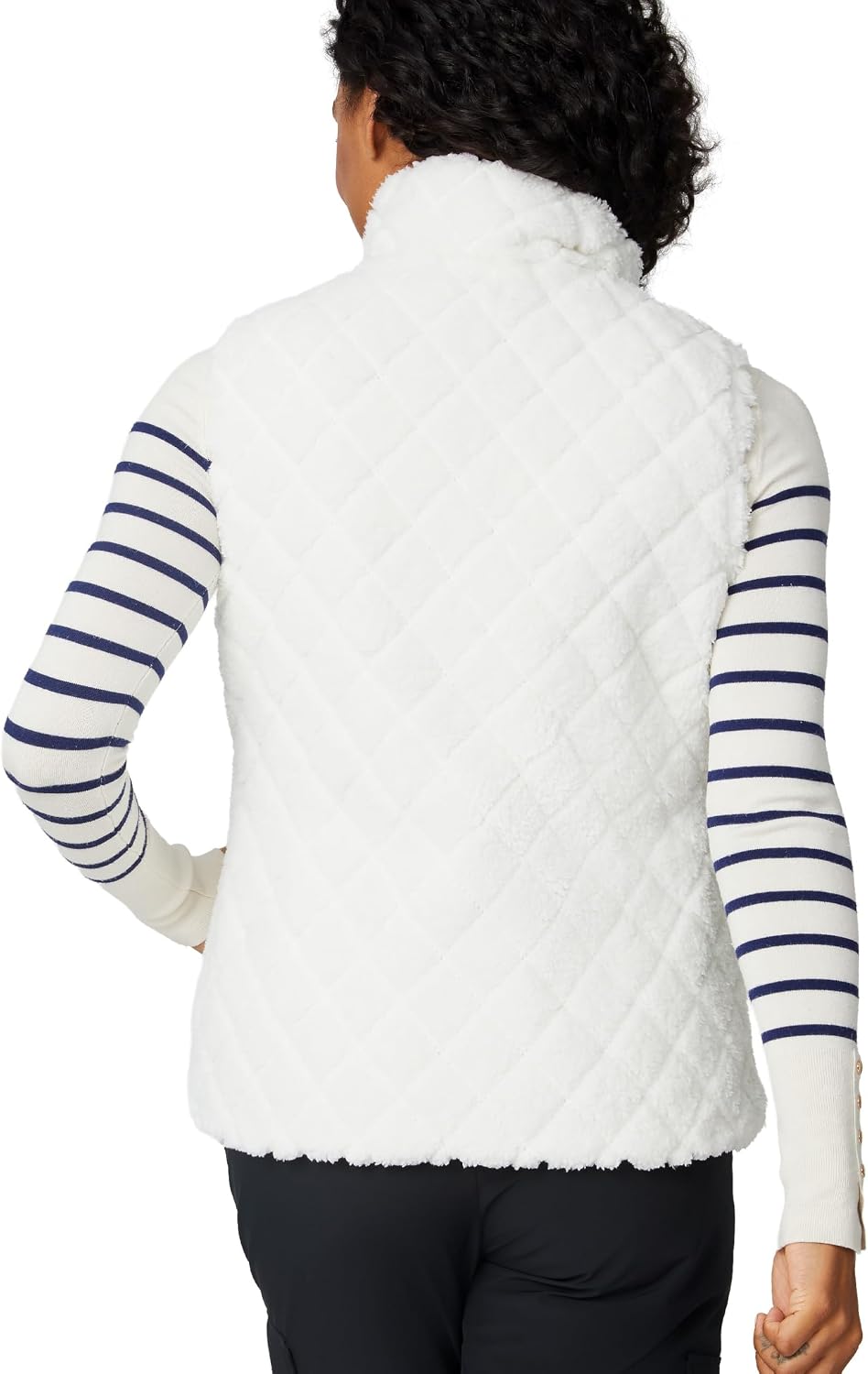 Free Country Womens Vest Reversible Puffer Quilted Sherpa Fleece Lighweight Zip Pockets Winter Gilet Vest for Ladies-Venture