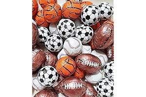 Prime Gourmet Foiled Sports Balls Premium Solid Milk Chocolates
