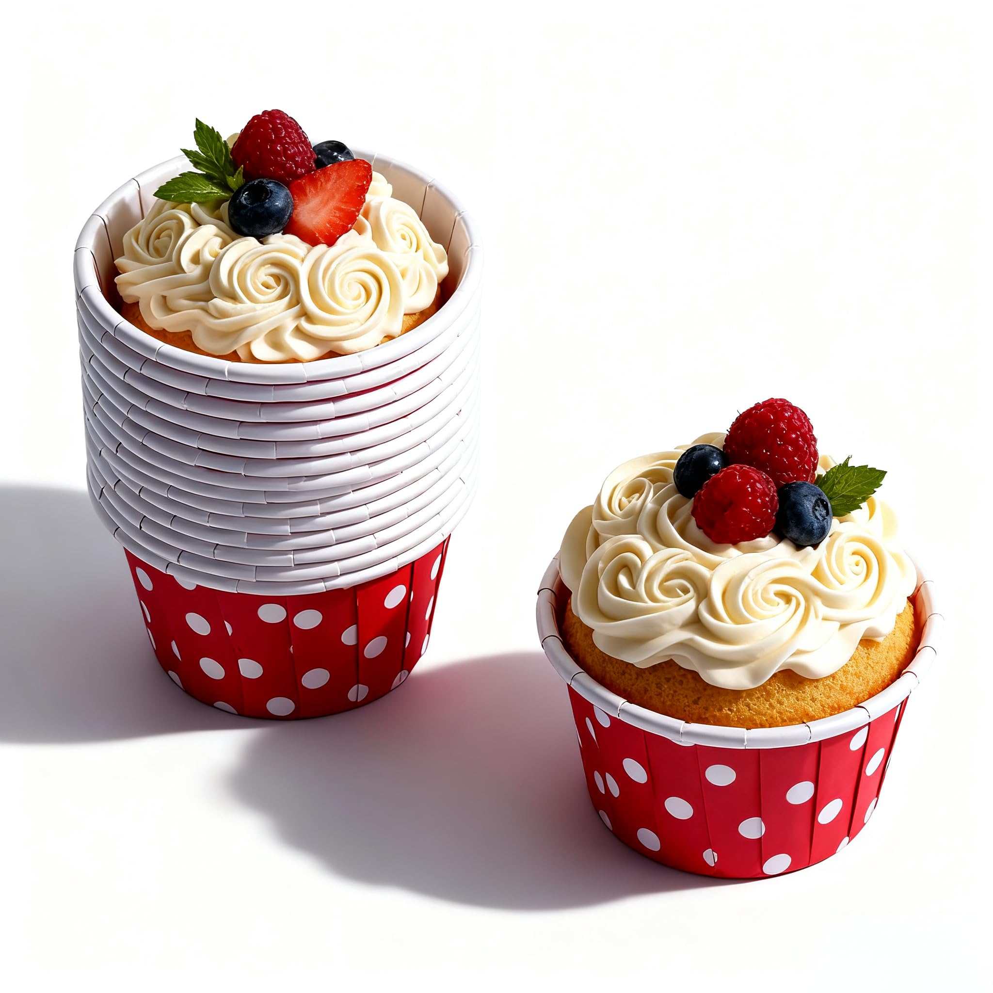 Pirottini per Muffin, 100 Pezzi Pirottini di Carta per Muffin Multicolore Pirottini Cupcake per Cottura Dolce al Forno per Cupcake per la Cottura, Dolci, Feste, Compleanni, Matrimoni