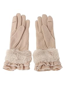 新品未使用★メゾンドフルール　ファーリボングローブ メゾン ド フルール Maison de FLEUR ファーリボングローブ