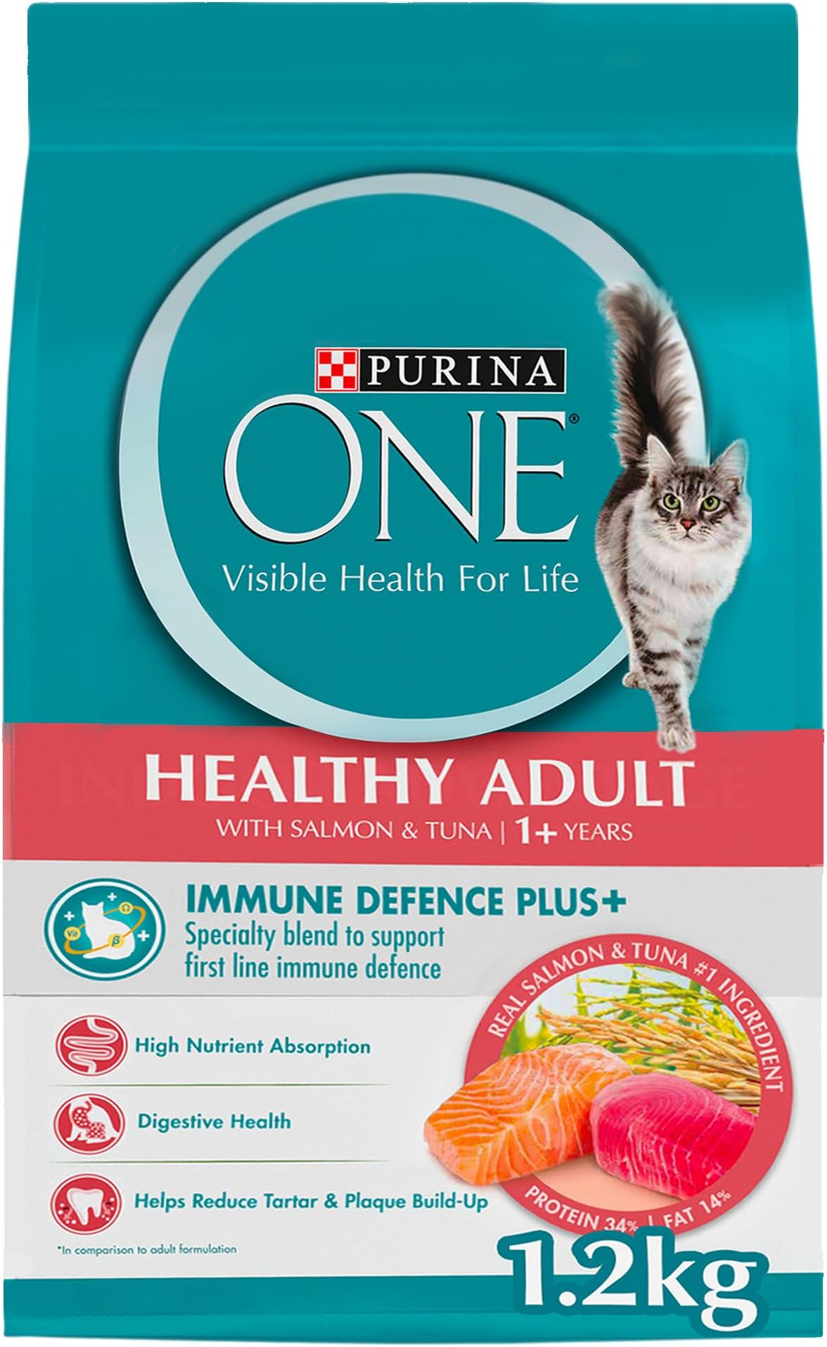 โ One Adult Cat Food with Salmon and Tuna Flavours Promo Price (1.2kg)