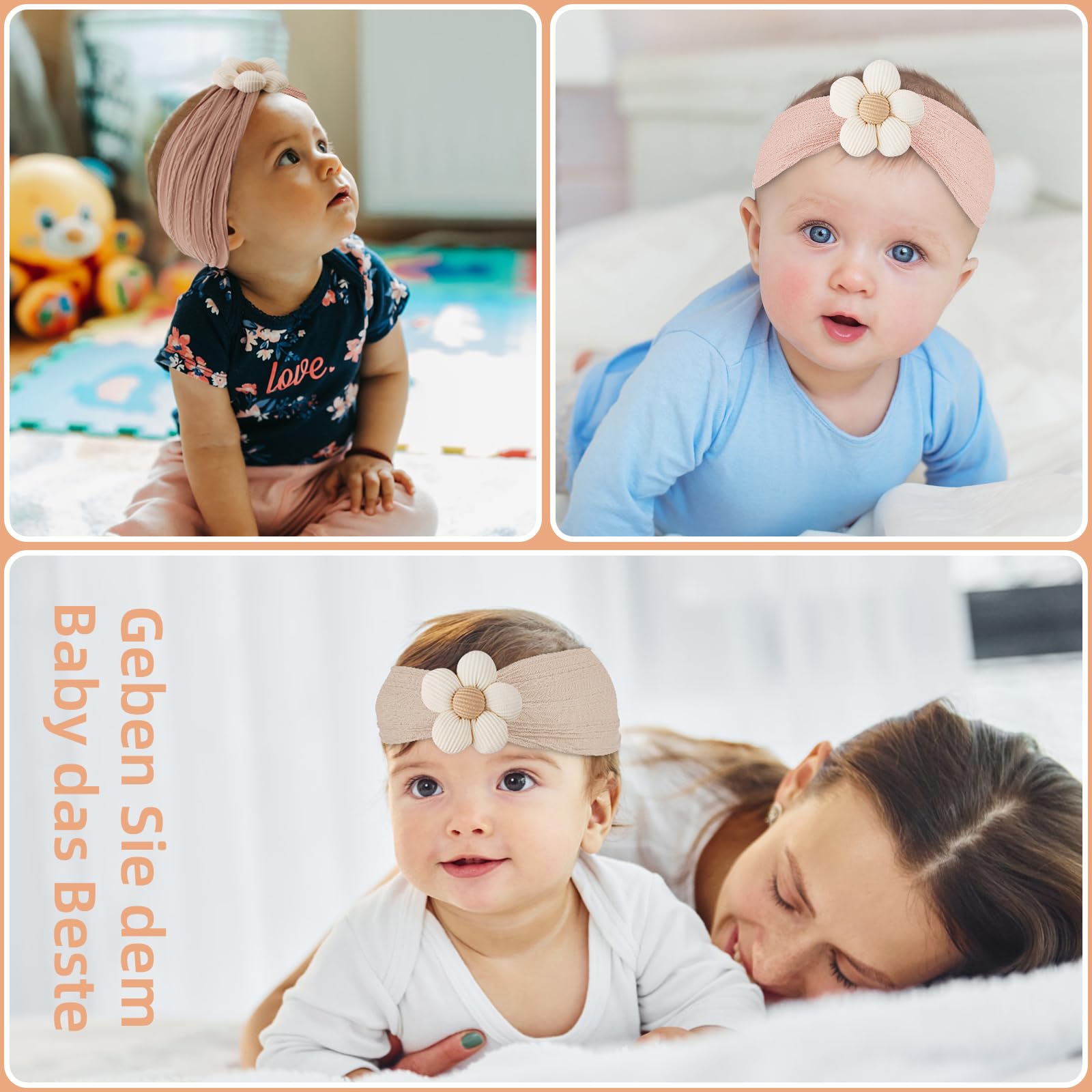 Grote Chiffon Bloem Pasgeboren Baby Meisjes Hoofdbanden Schattige Kinderen Elastische Haarband Haaraccessoires – koop de beste producten in de online winkel