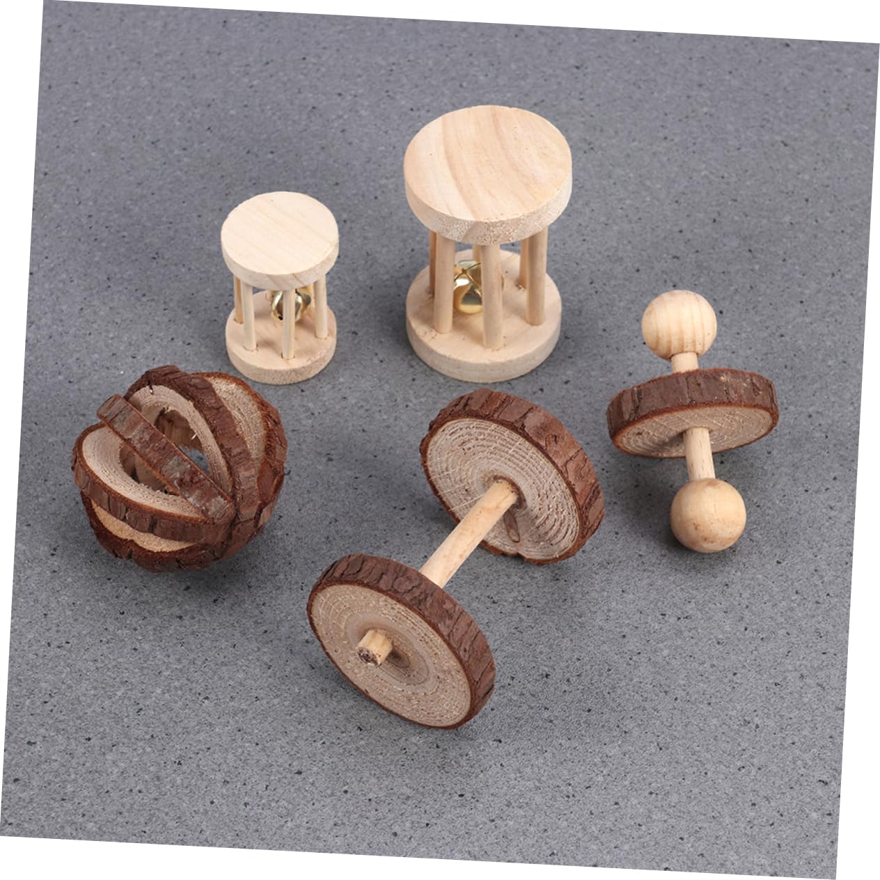 Mipcase 2 Sets Zahnpflege-spielzeugset Aus Holz Zum Kauen Von Backenzähnen Für Hamster Papageien Ratten Meerschweinchen Lustiges Aktivitätsspielzeug 6 Stück * 2