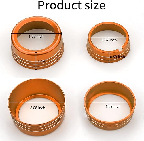 Miniatura 5 de Cubiertas de perilla para decoración interior de automóvil, accesorios para interruptor de faros delanteros y palanca de cambios, cubierta de