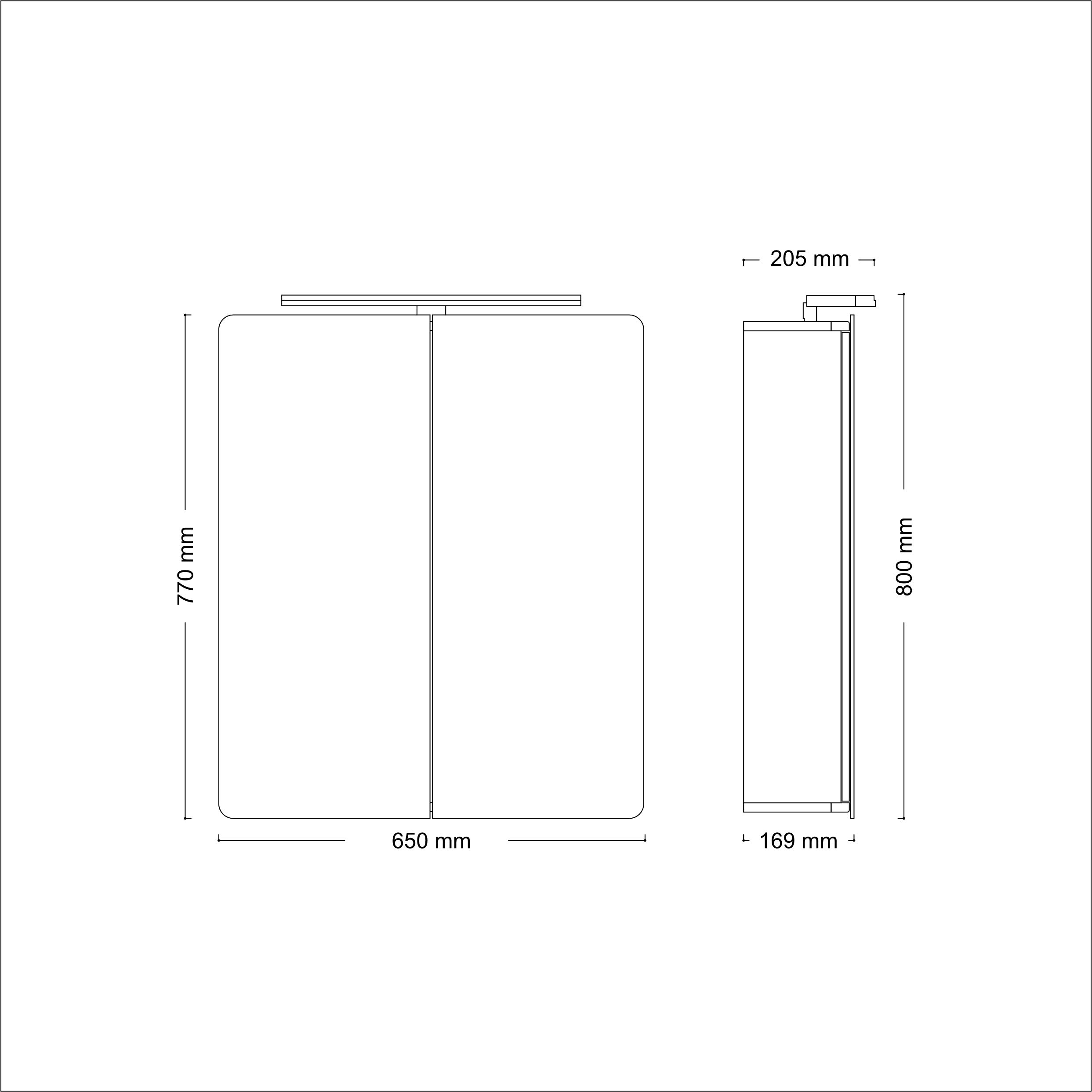 Sieper Badezimmerspiegel Serie Espella, Aluminium Spiegelschrank mit Beleuchtung, 17Tx65Bx80H cm