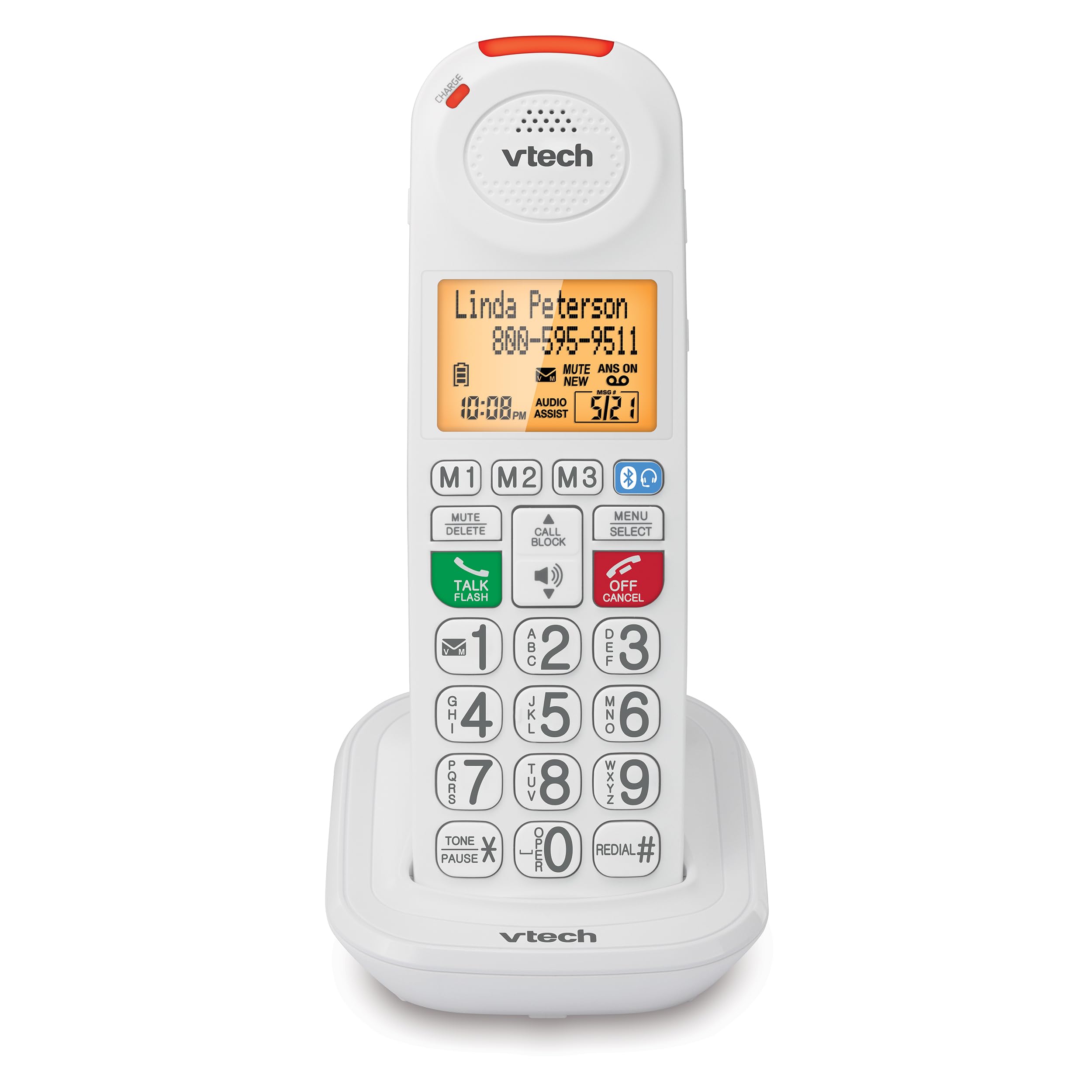 VTech SN5107 Amplified Accessory Handset with Big Buttons & Large Display For SN5127 & SN5147 Senior Phone Systems, Multi