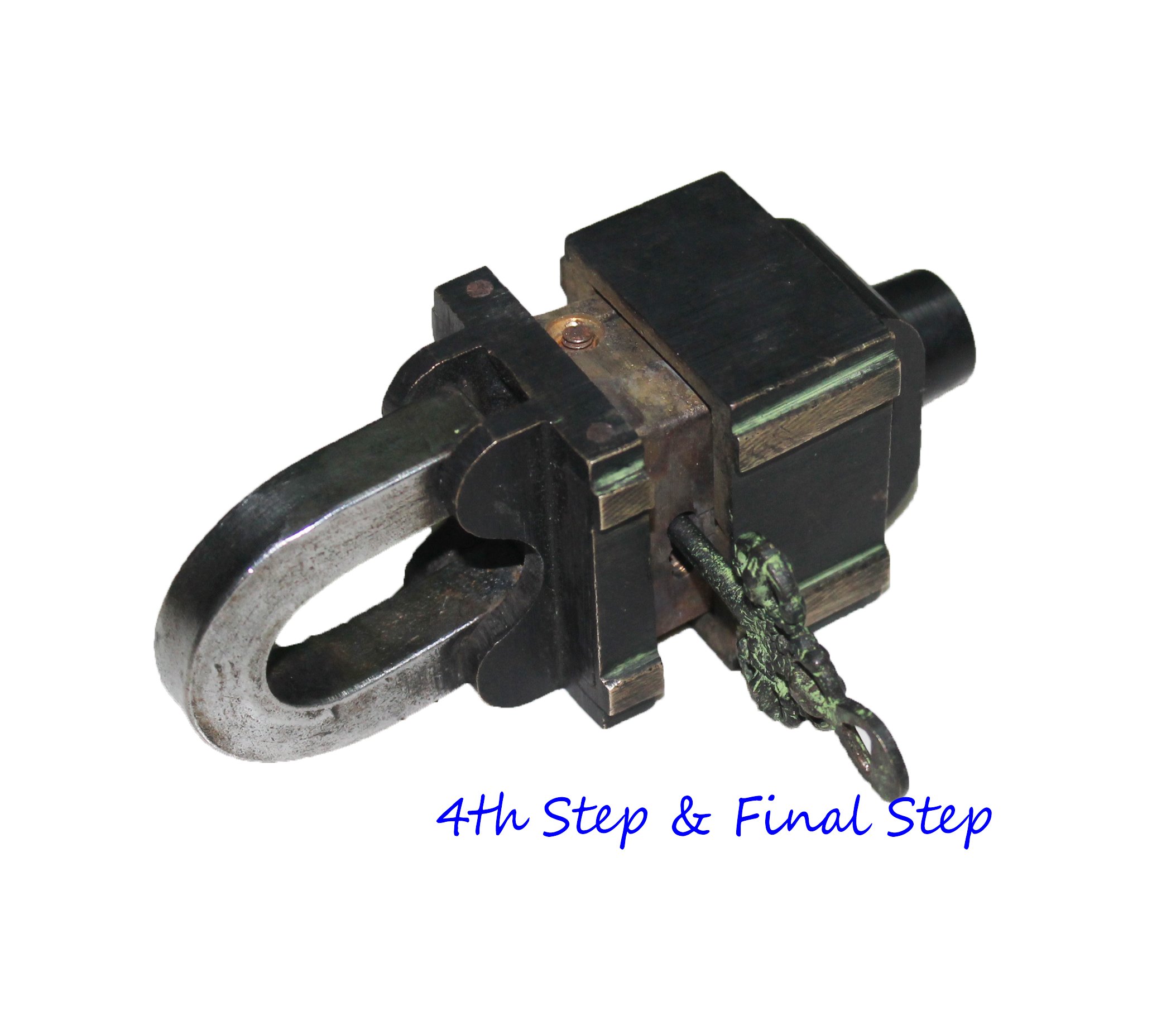 PARIJAT HANDICRAFT Tricky Brass Padlock - Functional Antique-Style Lock With Two Keys