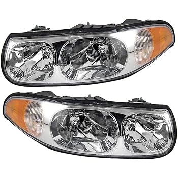 Amazon Com Headlights Headlamps Pair Set For 00 05 Buick Lesabre Limited Models Automotive