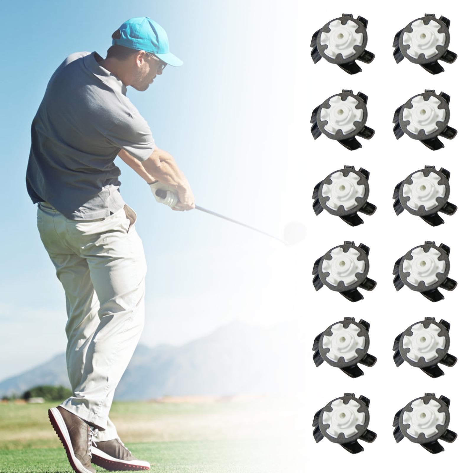 16 tacchetti di ricambio per scarpe da golf, tacchetti antiscivolo per scarpe da golf, tacchetti di ricambio per scarpe da golf, tacchetti per scarpe da golf, tacchetti per scarpe da golf antiscivolo