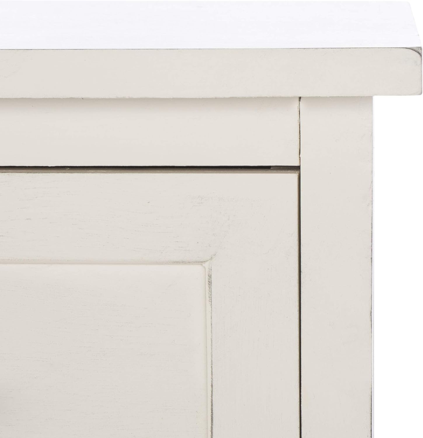 Safavieh Home Collection Briar Distressed White and Greige 6 Removable Drawer Storage Chest