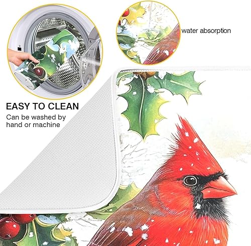 Vista 120 de Tapete de secado de platos de mariposas botánicas para encimera de cocina, almohadilla de secado de microfibra absorbente, grande, 18 x 24 pulgadas