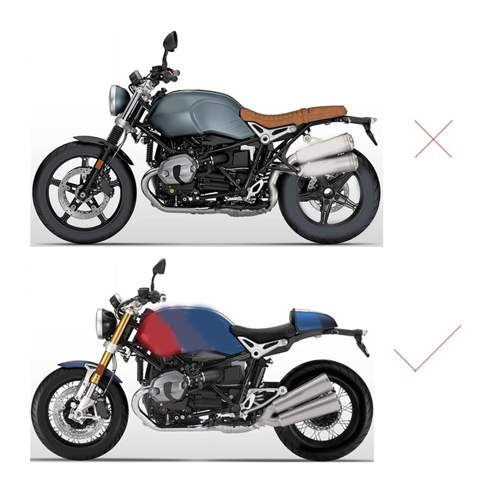 Silenziatore Scarico Per B&MW R Per NineT 2014 2015 2016 2017 2018 Moto Di Scarico Slip On 60 Mm Fuga No DB Killer R Nine T Accessori Sistema Di Titanio Scarico Moto