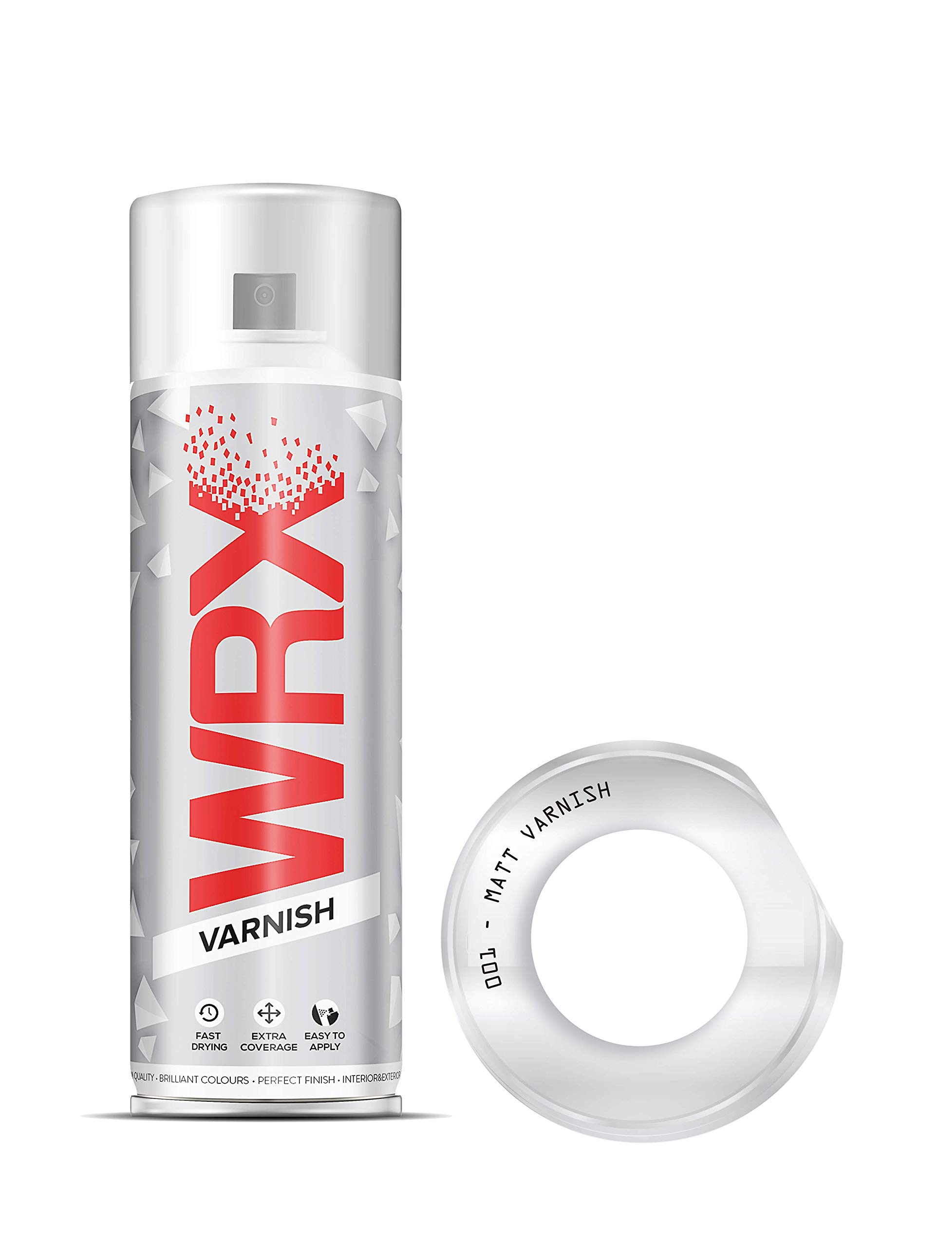 WRX 6 X Spray Paint 400 ml - Matt Varnish 001 Multi-Purpose, Ozone Friendly โ image 1
